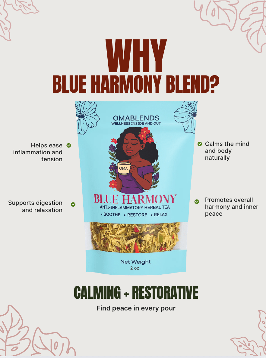 Blue Harmony: Anti - Inflammatory Tea Blend - Omablends