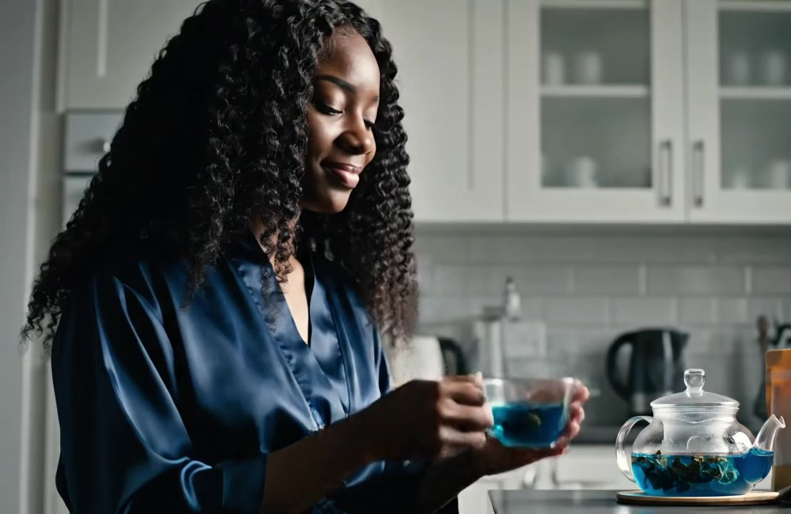 Drinking blue harmony anti-inflammatory tea